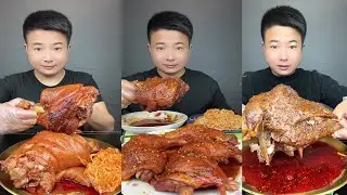 ASMR MUKBANG | SPICY BRAISED PORK BELLY |  EATING SHOW | EATING SHOW | Eat Beef Ribs #food #226