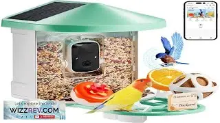 VEVOR Smart Bird Feeder with Camera 2K HD AI Identify 10000+ Bird