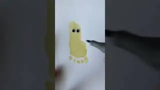 Bee footprint craft | baby crafts #babycrafts #shorts #babyshorts #cute