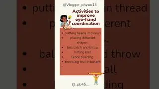 Eye-Hand Coordination- why important? Activities to improve it? visual stimming  #autism