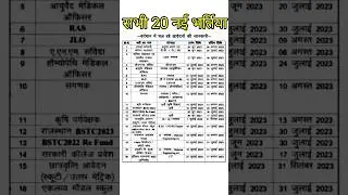 राजस्थान 20 नई भर्तियां 2023 / Raj new vacncy 2023 / new govt job today / new bharti 2023 / #shorts