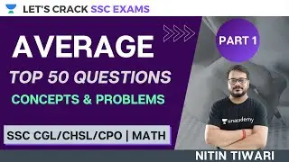 Top 50 Questions on Average | Math | SSC CGL/CHSL/CPO | SSC Exams 2020/2021/2022