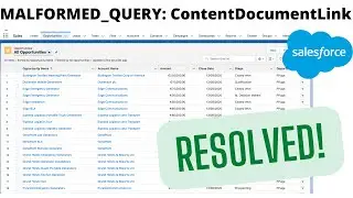 MALFORMED QUERY Implementation restriction: ContentDocumentLink requires a filter. 100% RESOLVED!