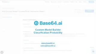 Custom Model Builder: Classification Probability