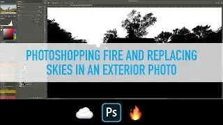 Post-processing an architectural exterior image: Sky replacement and Photoshop's Render Flame tool