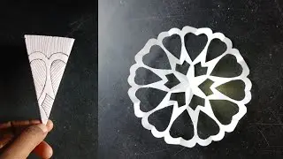 easy paper cutting design for home decor /diy paper snowflake 
