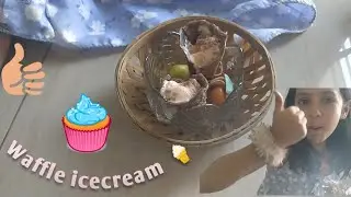 Miniature waffle icecream 🍦|Mini waffle cone   @JavedShaikh0846 @MiniFoodkey @miniturekh2421