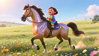 Gentle Horse Baby Ride 🐴💖 Soft Lullaby Song for Babies | Calm Ride for Little Ones