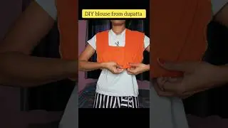 blouse hack from dupatta | unstitched blouse hack 21/100 (100 hacks series) #shorts #viral