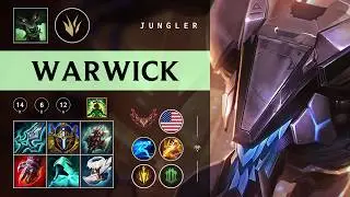 Warwick Jungle vs Lee Sin - NA Grandmaster Patch 26.04
