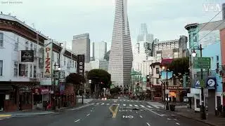 #Drone video of# San Francisco_ under lockdown