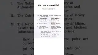 Q57.UPSC CSE 2025 PYQ | Set A