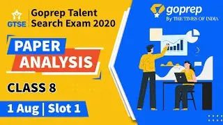 Goprep Talent Search Exam | Paper Analysis | 1st Aug (Slot 1) | GTSE 2020 | Goprep