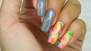 Colorful nails / Gelaq / Sunflower