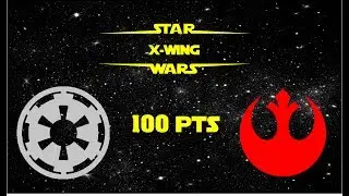 X-wing 100pts:  Ryad, Vessery and Stele vs 4x Rookie Pilots and Bandit Squadron Pilot