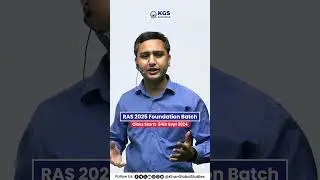 RAS 2025 Foundation Batch 🤩🎯 #ras2025 #rajasthan #rajasthanexams #foundationbatch #kgsiashindi
