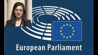 Rosalinn Zahau speaking at the EU parliament on Chin refugees