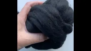 Blue Faced  Leicester Black Raven Felting Wool