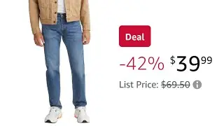 Amazon Black Friday Deals : 42% OFF Levi's Men's 505 Regular Fit Jeans