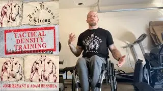 Paraplegic demonstrates warming up - Adaptive Tactical density training