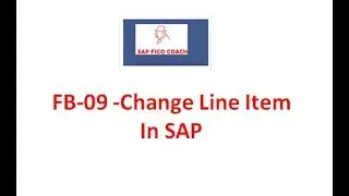 తెలుగులో SAP FICO| FB-09 -Change Line Item In SAP|SAP FICO Online Training|Telugu SAP FICO Tutorials