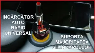 Baseus , &icirc;ncărcător auto, &Icirc;NCĂRCARE RAPIDA &Icirc;N MAȘINA suporta aproape toate standardele FAST CHARGE