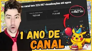 1 ANO DE CANAL! QUANTO eu RECEBI do YOUTUBE $$$? Qual o FUTURO do canal?
