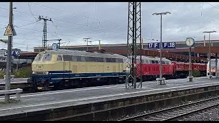 Railsystems RP 218 488 & 218 319 with gravel train in D&uuml;sseldorf Hbf 7/12/24