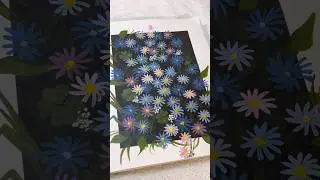 Very simple 3D wildflower paintings that pop off the page. #wildflowers #art #acrylicpainting
