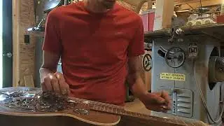 Walnut squareneck resonator guitar, Zach Hoyt no.7
