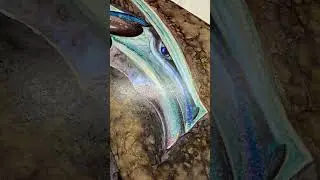 Alcohol Ink Dragon Progress #SHORTS