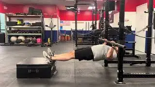 Feet Elevated Axle Bar Inverted Row