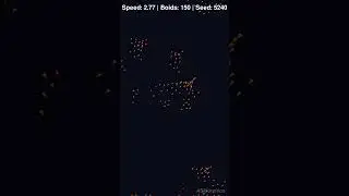 Boids 🔥 Neon Rain Flight | Oddly Satisfying #Shorts #ASMR #Relaxing #NatureVisuals  #oddlysatisfying