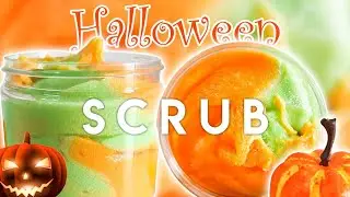 HOW TO MAKE PUMPKIN Foaming BODY SCRUB [EASY Halloween 🎃 Sugar scrub] #diy