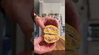 Ham Egg & Cheese Stuffed Biscuits #breakfastsandwich #biscuit #breakfast