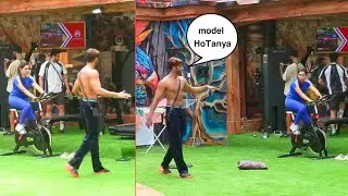 Baseer Ali Mar Rahe hai Tanya Mittal Par Line, Tanya Ko Kar Rahe hai Flirting BB 19 Live 