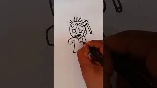 Easy Zombie 🧟&zwj;♂️Drawing #shorts #drawing #art #youtubeshorts #cartoon #shortvideo