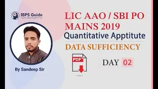 LIC AAO / SBI PO Mains 2019 - Data Sufficiency | Aptitude Questions | (Day-02)