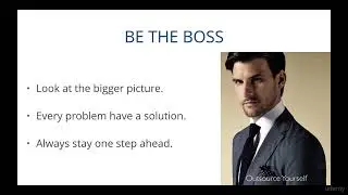Model 1, Lecture 3  The Mindset of a BOSS@100OCLOCK