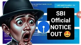 📢📢 SBI Official NOTICE OUT 🤩🔥