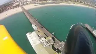 Flying over Santa Barbara, California