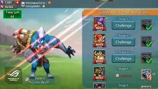 Limited Challenge: Bloodlust Stage 3 Challenge - Lords Mobile | Fenrir Grim Wolf | Flames of Renewal