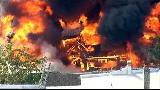 Three-alarm blaze burning near Eisenhower Expressway
