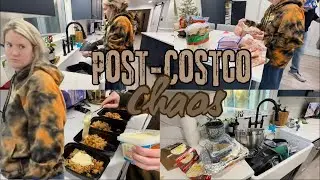 Уборка, мытье посуды и еженедельная подготовка в Costco.