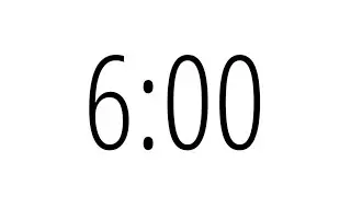Timer 6 Minutes White Background | With Alarm | TimerTube