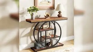 A must-have product!&nbsp;Console Table, 4-Tier Entryway Table, 41.3-Inch Industrial Sofa Table for Liv