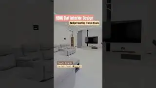 Premium 1BHK Flat Interior Design | Modern Home Design Ideas by Deepite Interior Luxury Flat #Shorts
