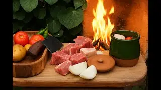 &ldquo;Traditional Persian Clay Pot Stew cooked over wood fire in nature &mdash; slow-cooked to perfection!&rdquo;