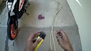 DIY chain cleaning & Lubing of my KTM Duke 200