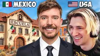 MrBeast Built 10 Schools Around The World | xQc Reacts